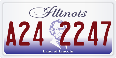 IL license plate A242247