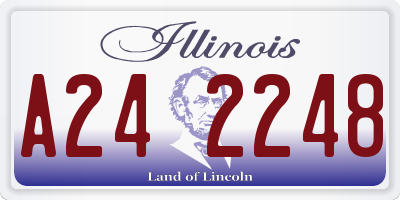 IL license plate A242248