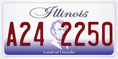 IL license plate A242250