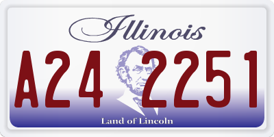 IL license plate A242251