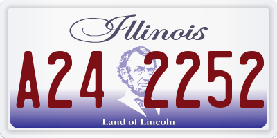 IL license plate A242252