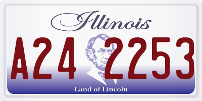 IL license plate A242253