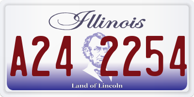 IL license plate A242254