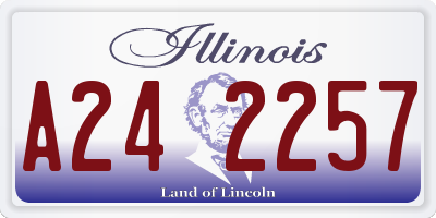 IL license plate A242257