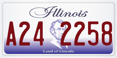 IL license plate A242258