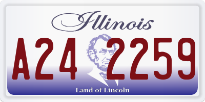 IL license plate A242259