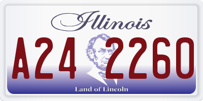IL license plate A242260
