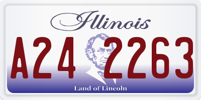 IL license plate A242263