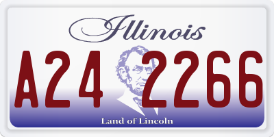 IL license plate A242266