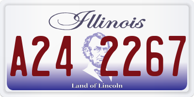 IL license plate A242267