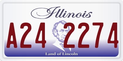 IL license plate A242274
