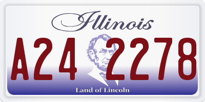 IL license plate A242278