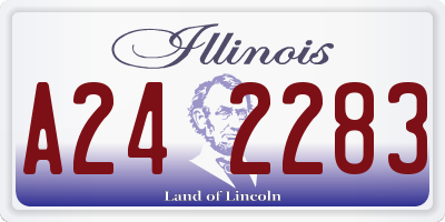 IL license plate A242283