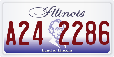 IL license plate A242286