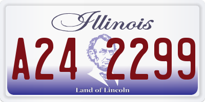 IL license plate A242299