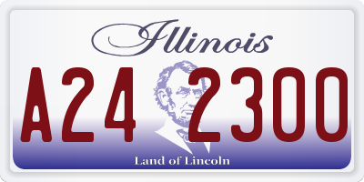 IL license plate A242300