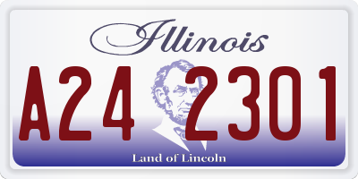 IL license plate A242301