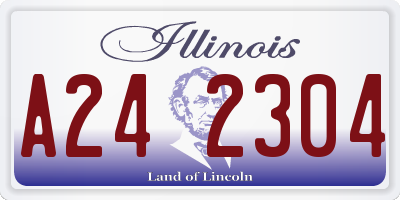 IL license plate A242304