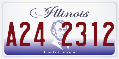 IL license plate A242312