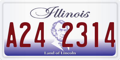IL license plate A242314