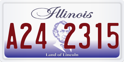 IL license plate A242315