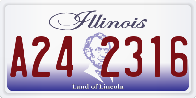 IL license plate A242316