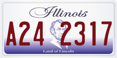 IL license plate A242317