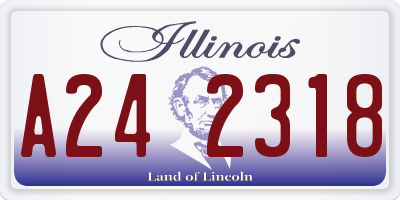IL license plate A242318