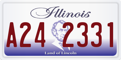 IL license plate A242331