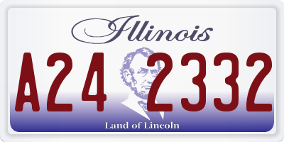 IL license plate A242332