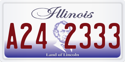 IL license plate A242333