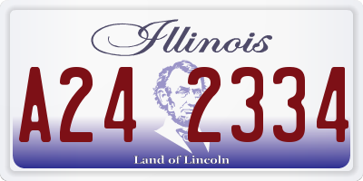 IL license plate A242334