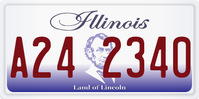 IL license plate A242340