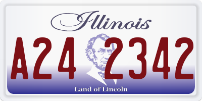 IL license plate A242342