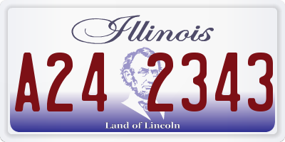 IL license plate A242343