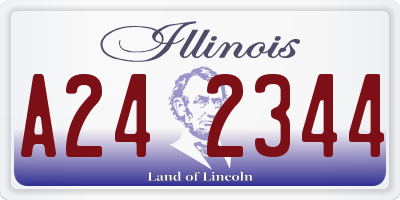 IL license plate A242344