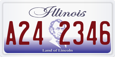 IL license plate A242346