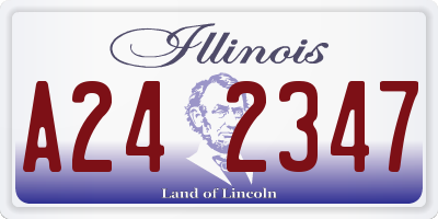 IL license plate A242347