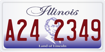 IL license plate A242349