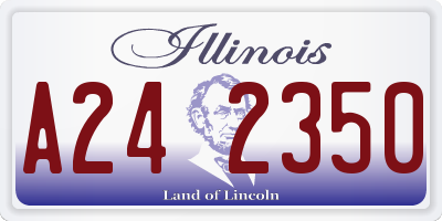 IL license plate A242350
