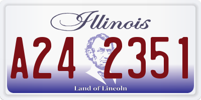 IL license plate A242351