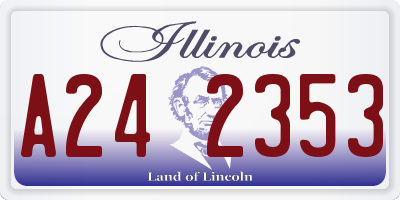 IL license plate A242353