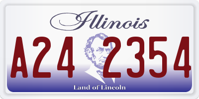 IL license plate A242354