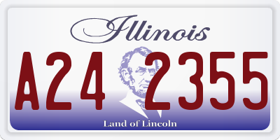 IL license plate A242355