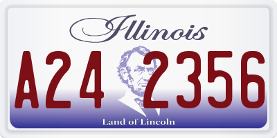 IL license plate A242356