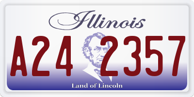 IL license plate A242357