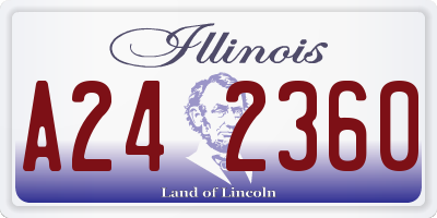 IL license plate A242360