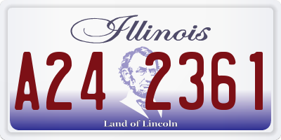 IL license plate A242361
