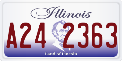 IL license plate A242363