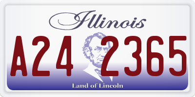 IL license plate A242365